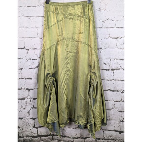 HANNA for La Journee Gathered Iridescent Maxi Skirt Steampunk Whimsygoth Small - Picture 2 of 7